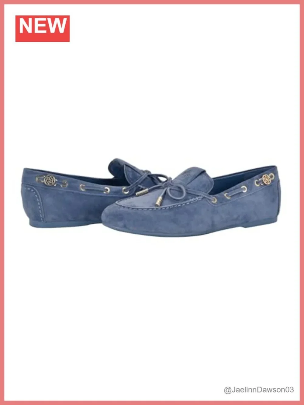 Suede Slip-On Loafer Flats with Grommets Boat Shoe Style